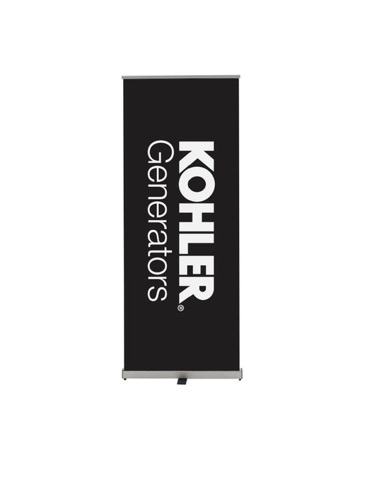 Retractable Banner Kohler Generators Black