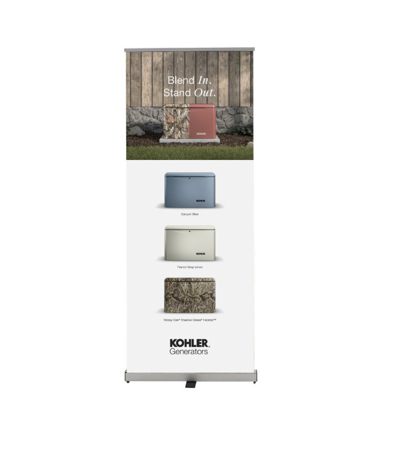 Single Sided Banner Kohler Generators Blend In Stand Out