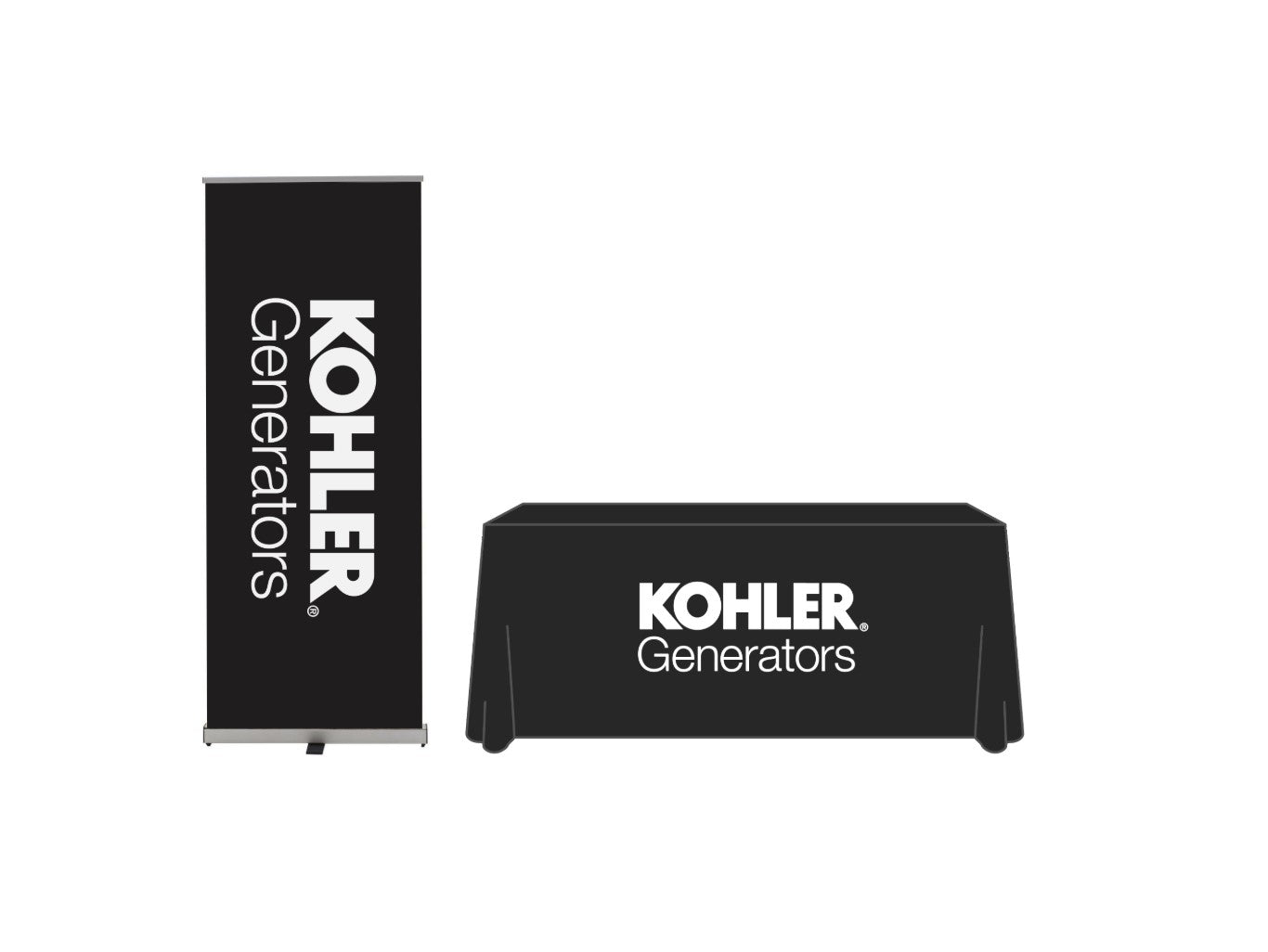 RENTAL Kohler (1) Single Sided Banner (Choose) and (1) Tablecloth