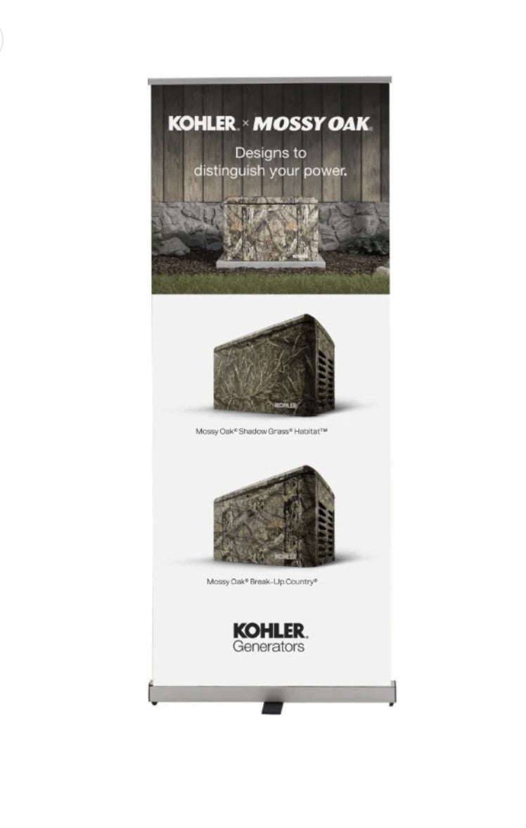 Single Sided Banner Kohler Generators Mossy Oak