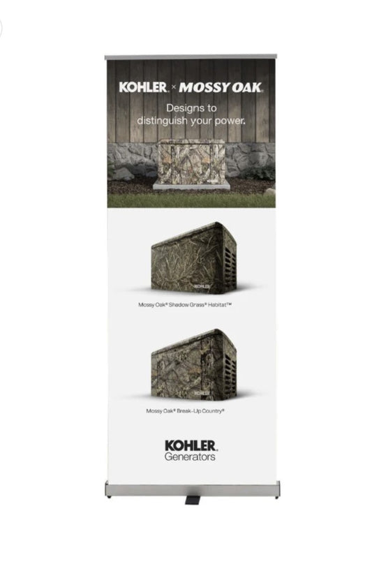 Single Sided Banner Kohler Generators Mossy Oak