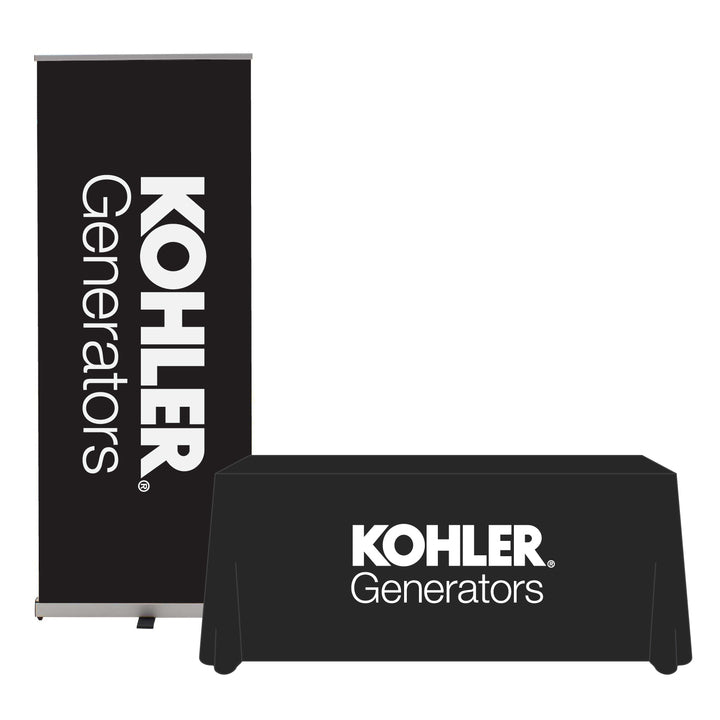 RENTAL Kohler (1) Single Sided Banner (Choose) and (1) Tablecloth